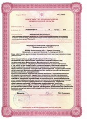 Лицензия № ЛО-52-01-004514 - «На осуществление медицинской деятельности»